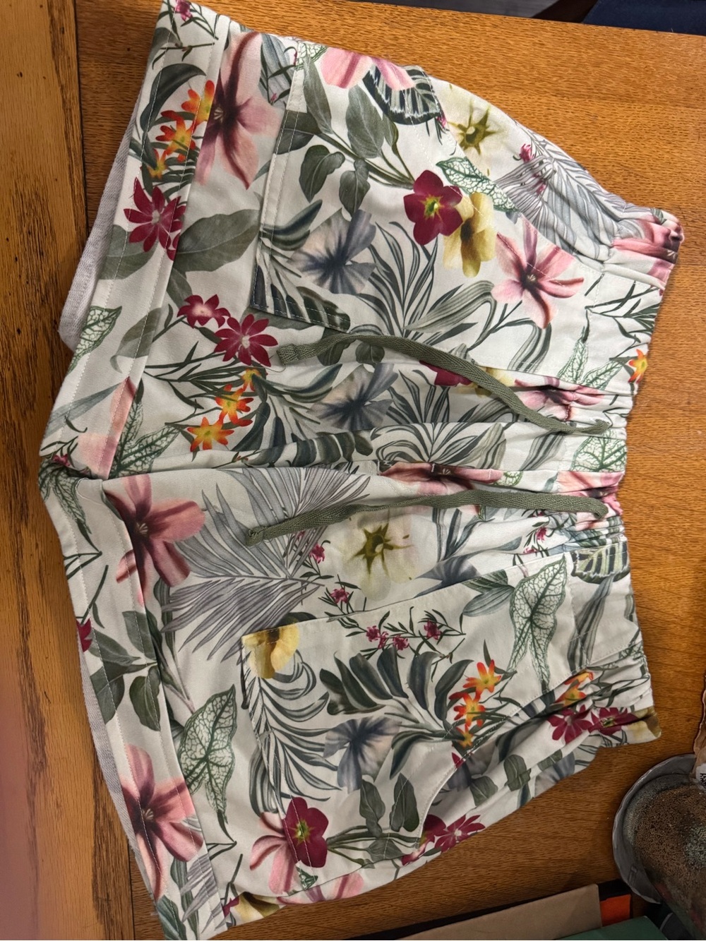 Tropical Floral Drawstring Shorts